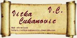 Vitka Čukanović vizit kartica